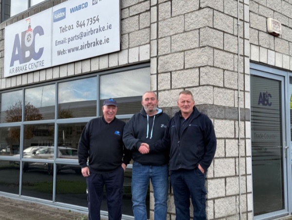 Ray Johnson, founder of The Airbrake Centre. Richard Sheehan, Managing Director of Transpec, and Charlie Darby, founder of The Airbrake Centre.